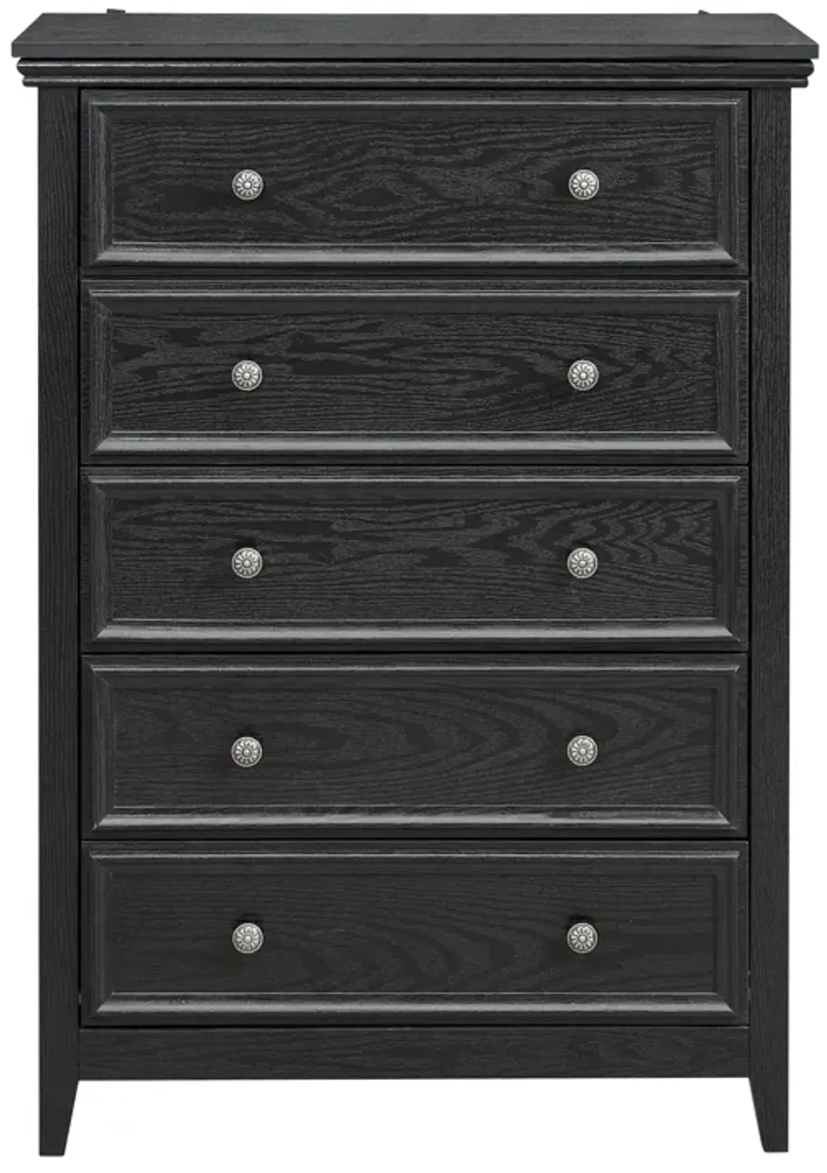 Modern 5 Drawers Dresser 5 Drawers Cabinet,Chest of Drawers Closet Organizers and Storage Clothes Storage Drawers Cabinet for Living Room, Farmhouse Dresser Organizer Black