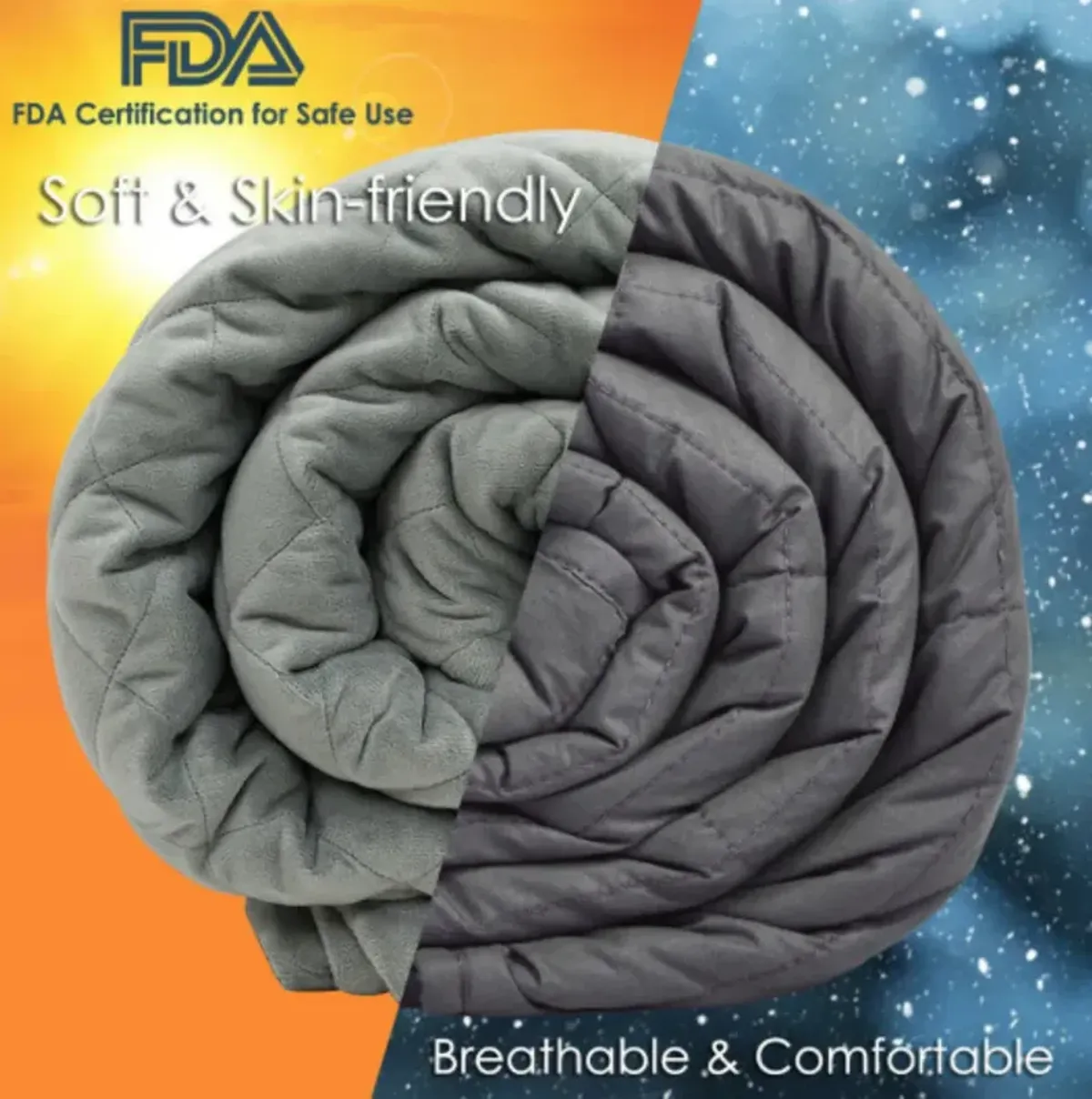 15 lbs Weighted Blanket with Soft Crystal Cover