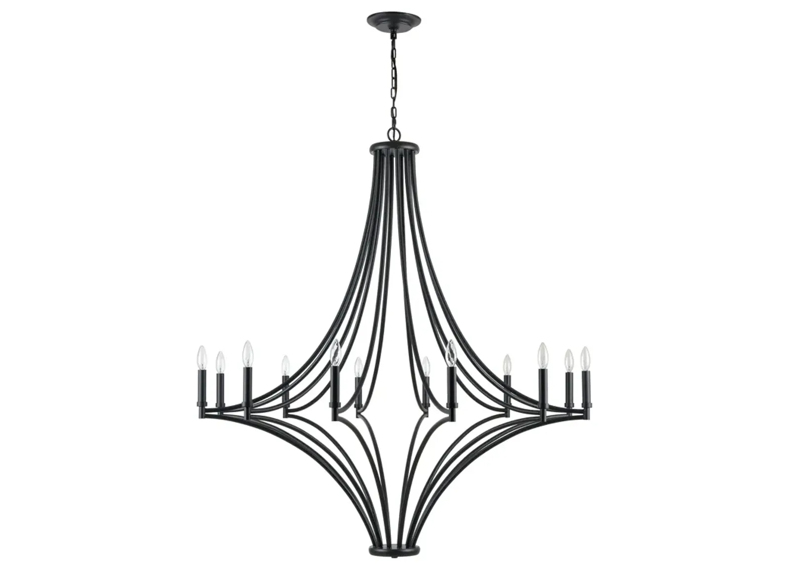 Spanish Villa 48'' Wide 12-Light Chandelier