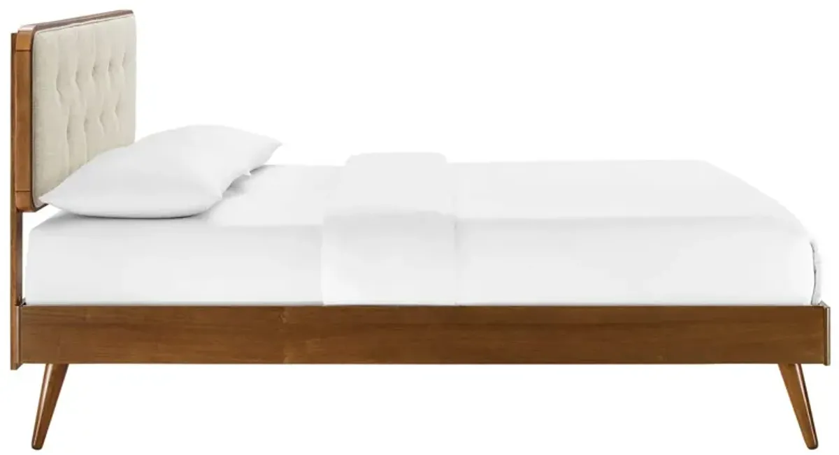 Modway - Bridgette King Wood Platform Bed with Splayed Legs