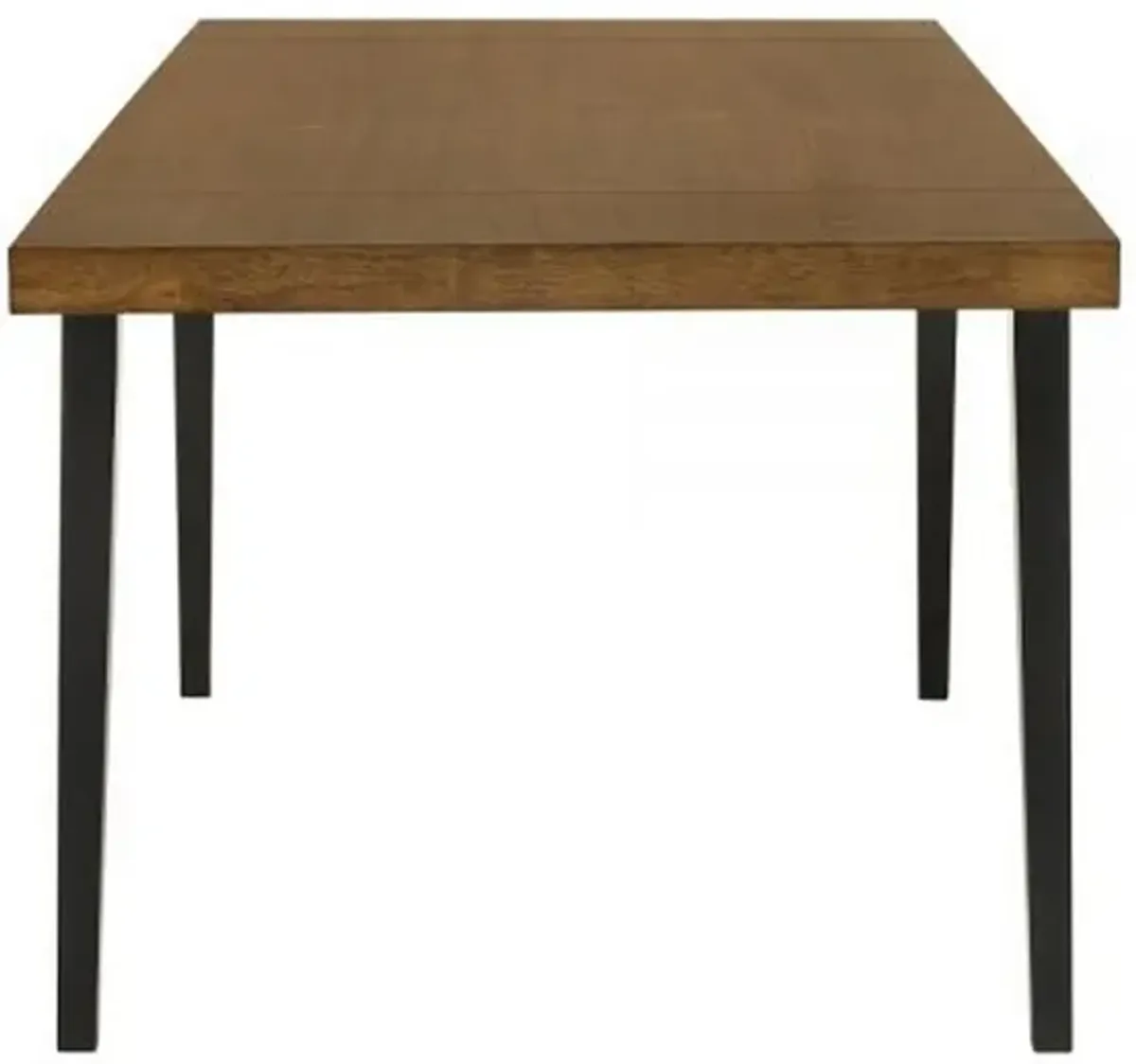 Hilly 59-83 Inch Extendable Dining Table, Rubberwood, Brown and Black  - Benzara