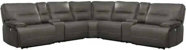 Parker Living 7 Piece Modular Power Reclining Sectional with Power Adjustable Headrests