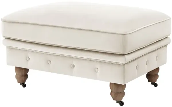Rustic Manor Bayleigh Velvet Chesterfield Cocktail Ottoman