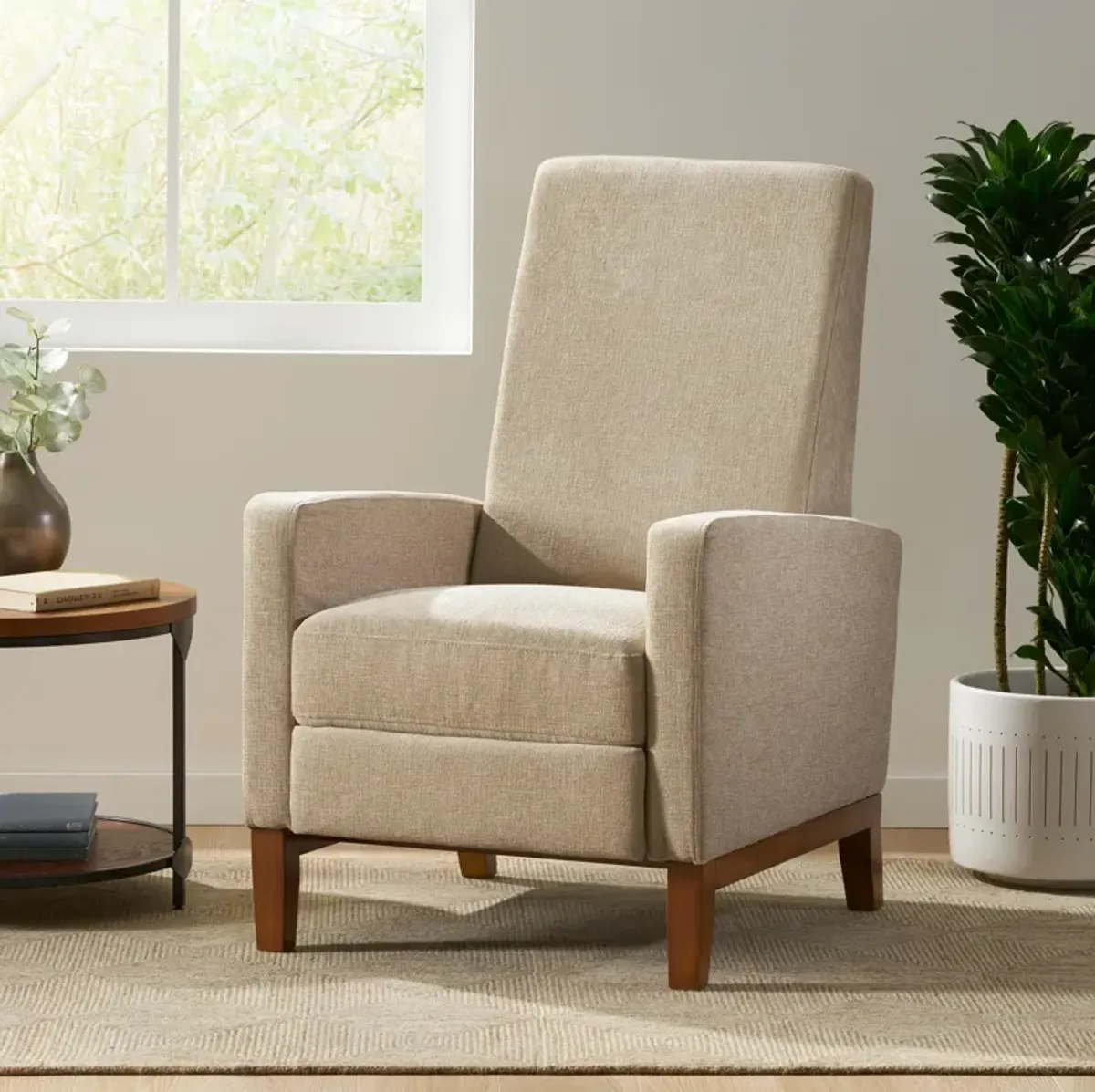 Merax Modern Wood Armchair Push Back Recliner