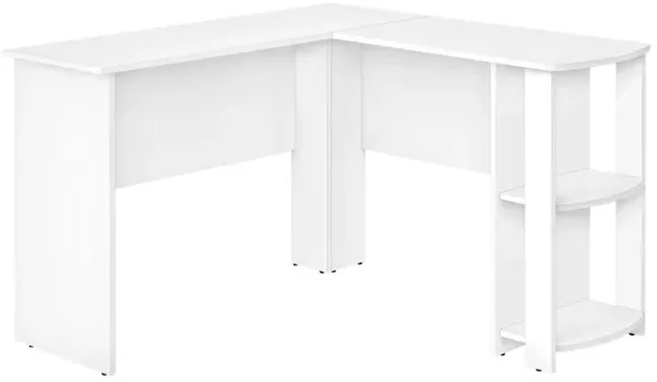 Monarch Specialties I 7723 Computer Desk, Home Office, Corner, Storage Shelves, 48"L, L Shape, Work, Laptop, Laminate, White, Contemporary, Modern