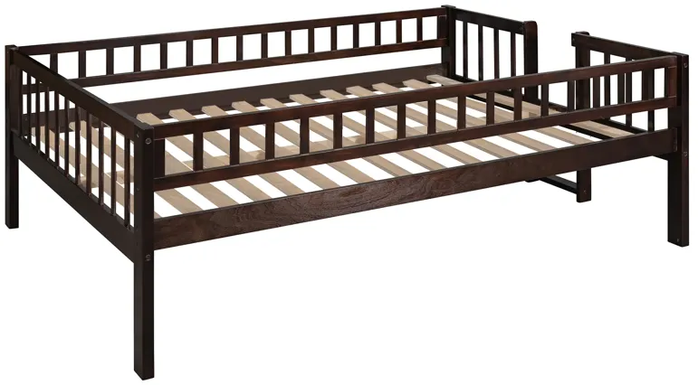 Merax Triple Bunk Bed with Guardrails