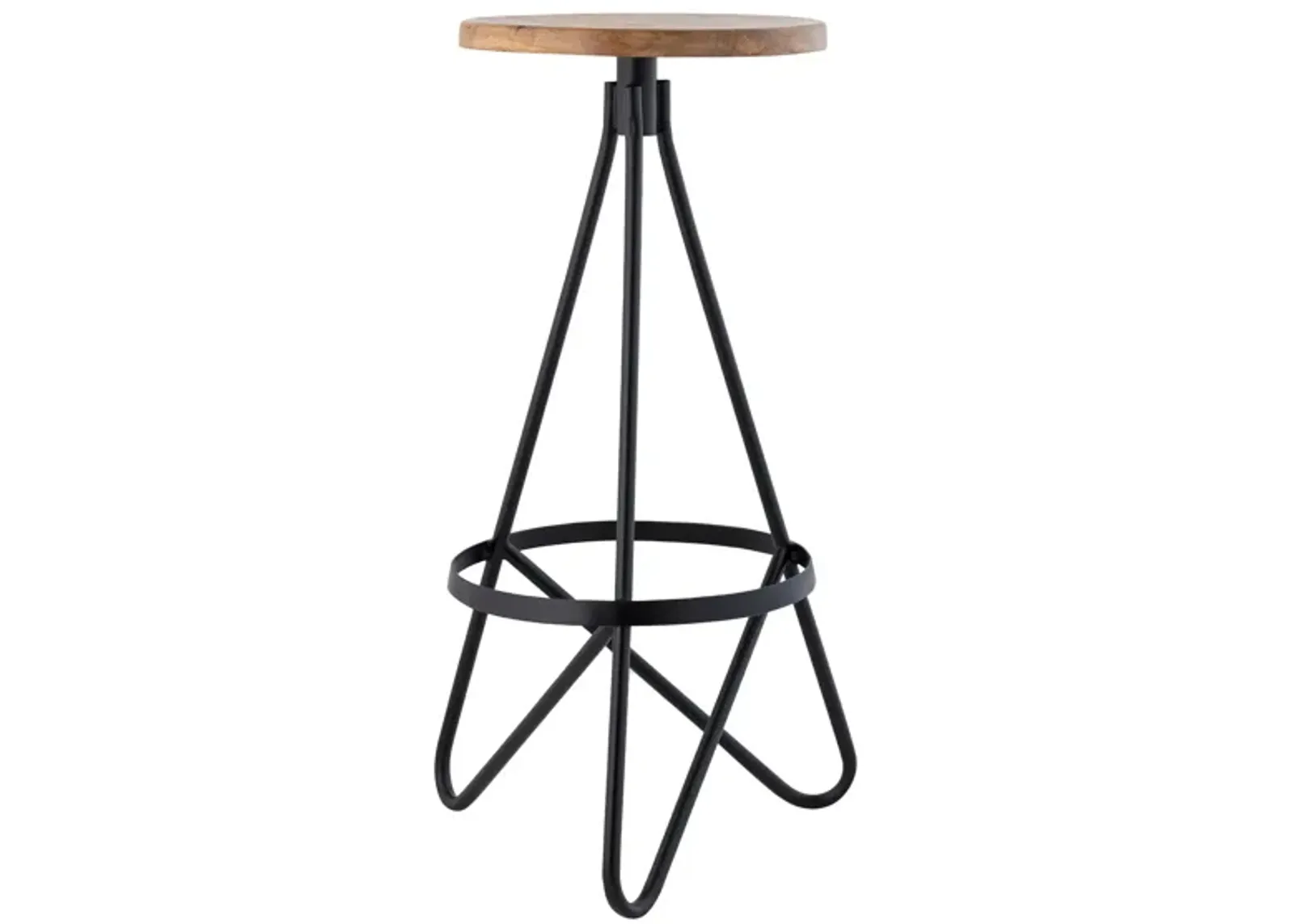 Spiroa 30" Modern Industrial Metal Backless Circular Bar Stool