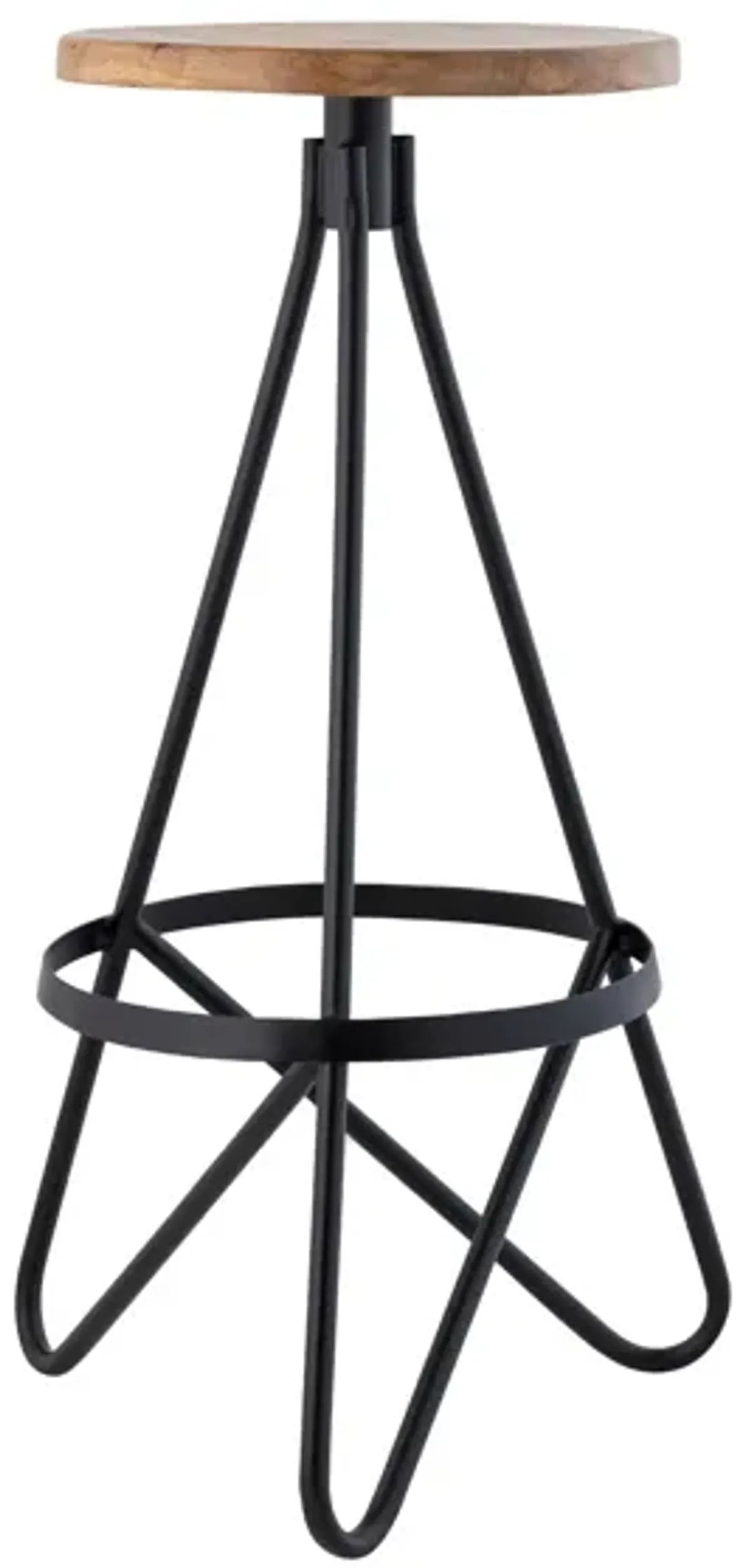 Spiroa 30" Modern Industrial Metal Backless Circular Bar Stool