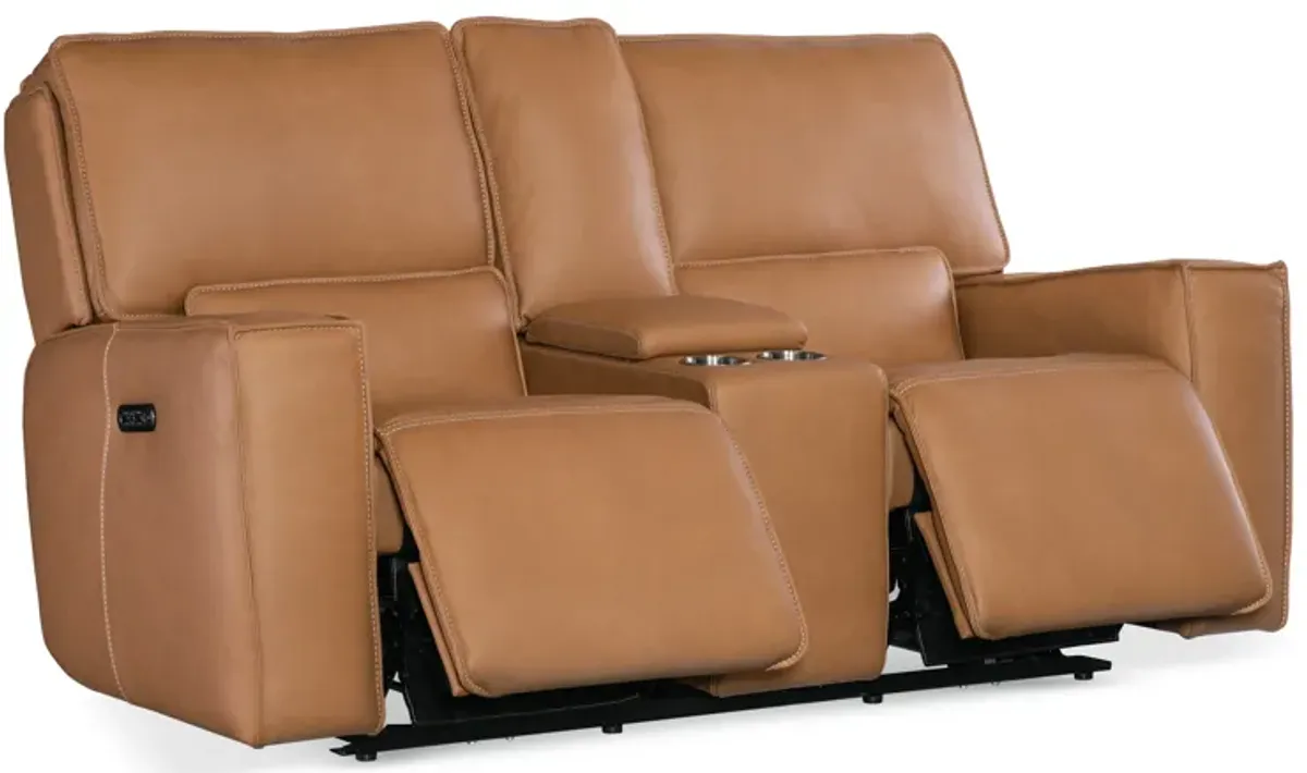 Miles Zero Gravity Power Console Loveseat with Power Headrest