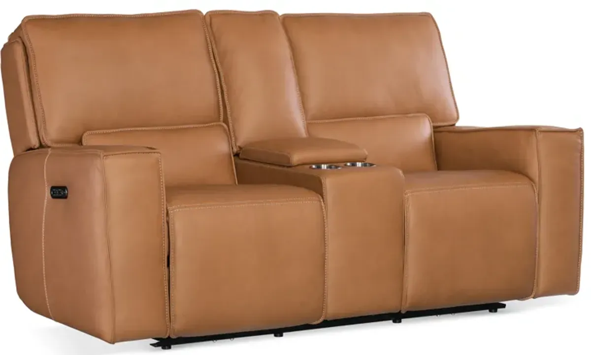 Miles Zero Gravity Power Console Loveseat with Power Headrest