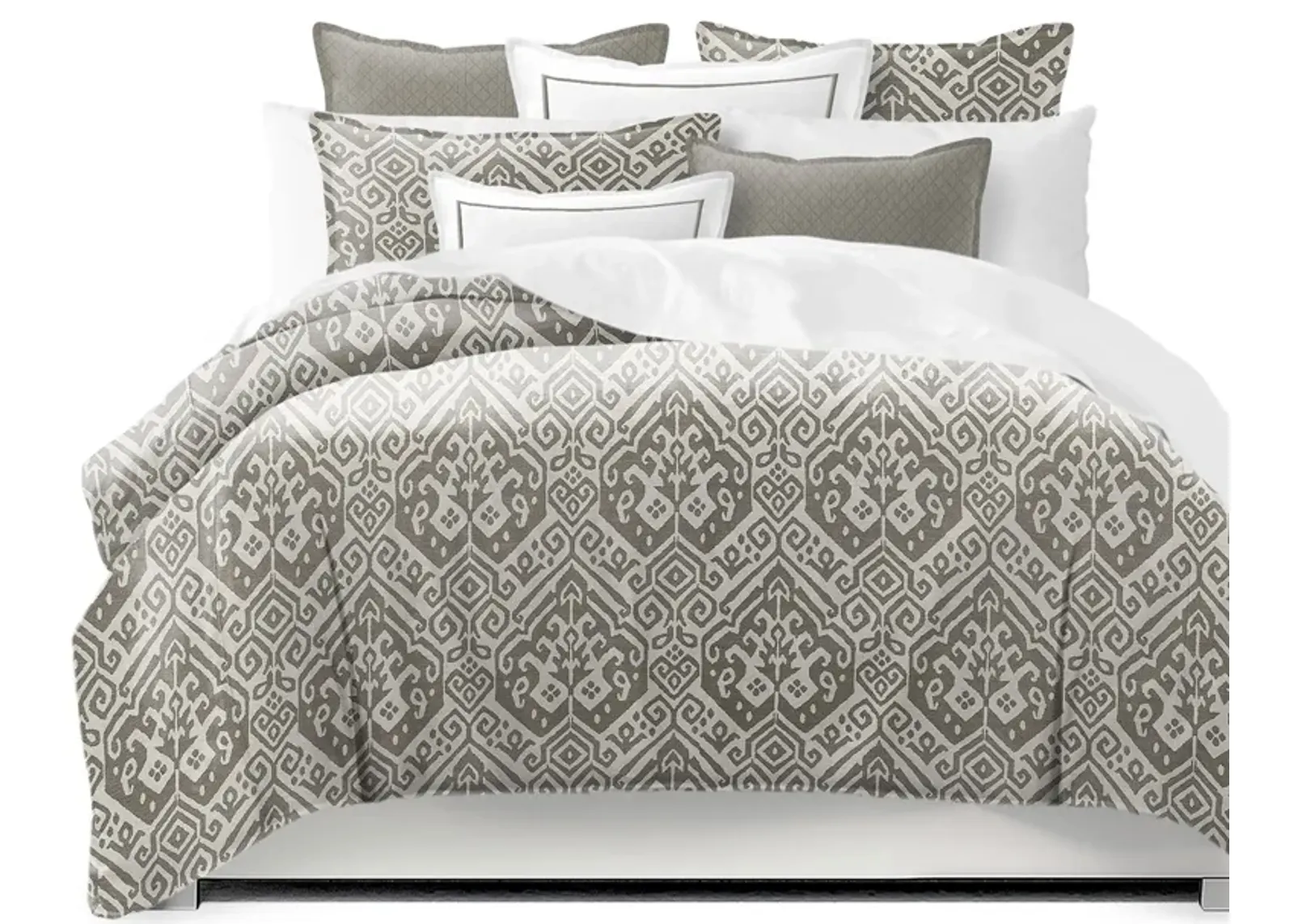 6ix Tailors Fine Linens Teagan Truffle Coverlet Set