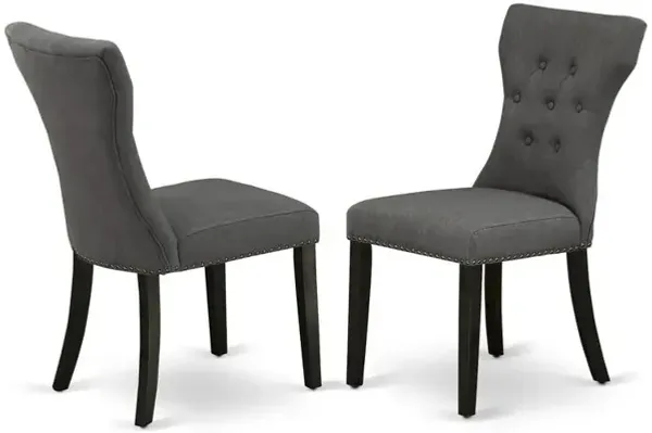 Dining Chair Wirebrushed Black and Grey