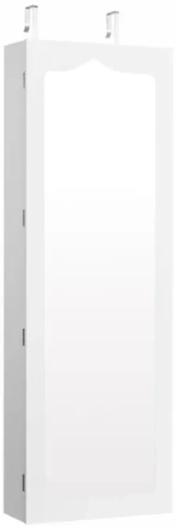 Hivvago Door Hanging Mirror Jewelry Armoire with Full Length Mirror and 6 Drawers