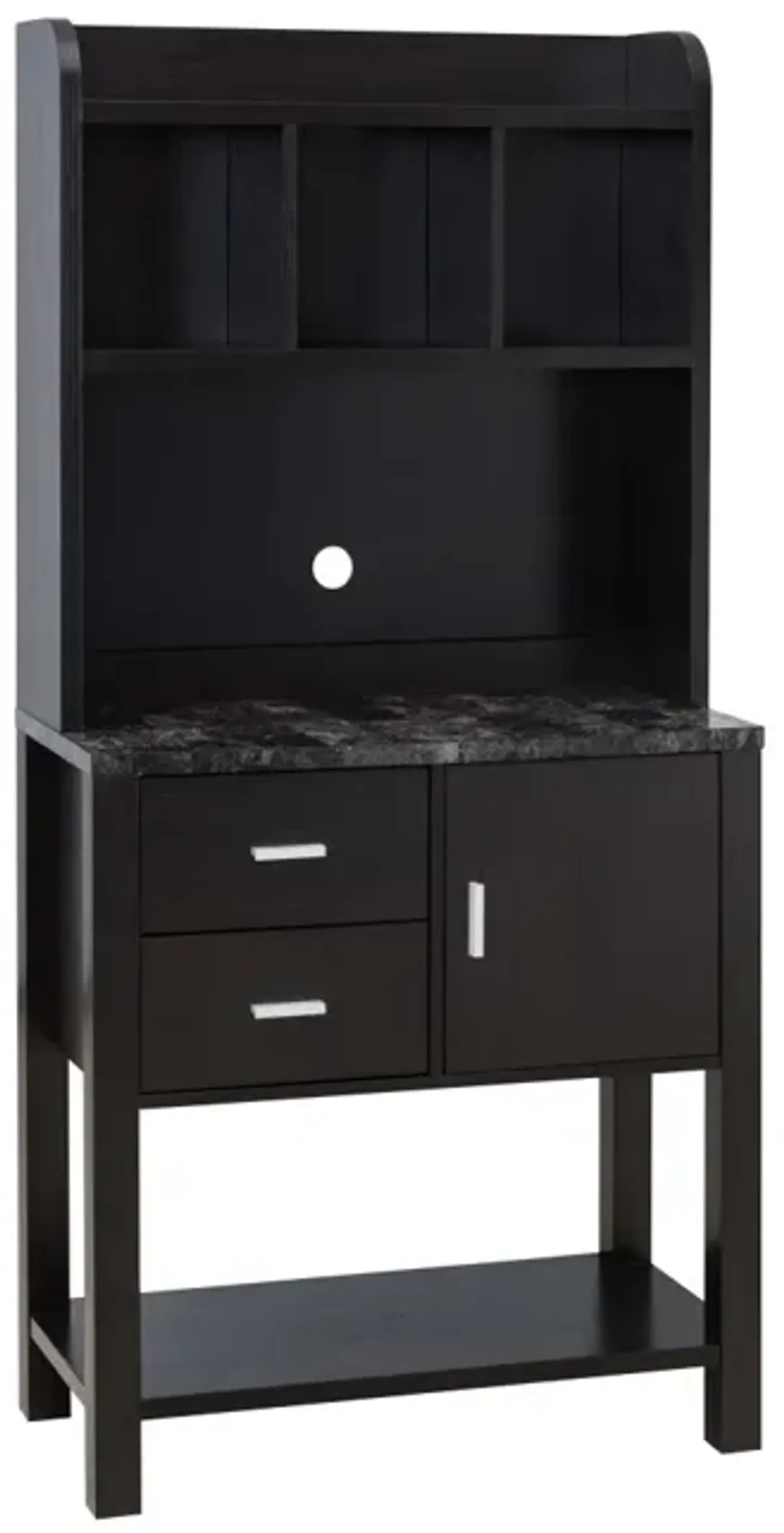 Baker'S Cabinet Red Cocoa Faux Marble Black