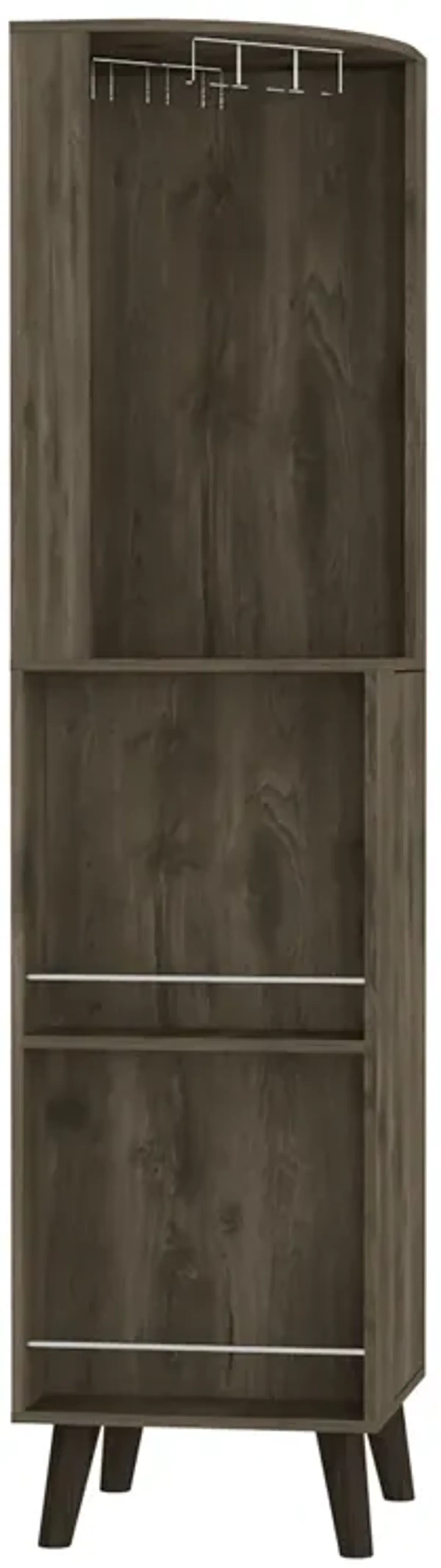 Corner Bar Cabinet Plex, Living Room, Dark Brown