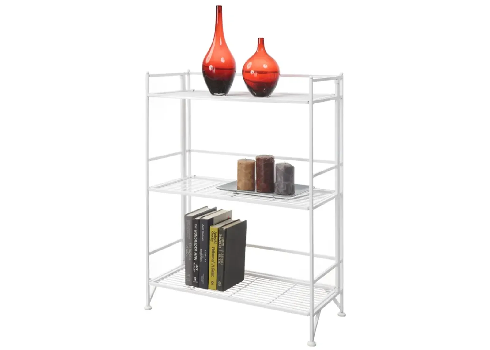 Xtra Storage 3 Tier Wide Folding Metal Shelf