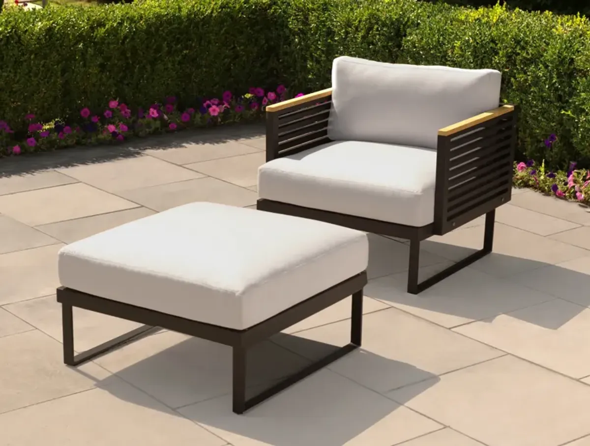 Monterey Outdoor Chat Chair with Ottoman