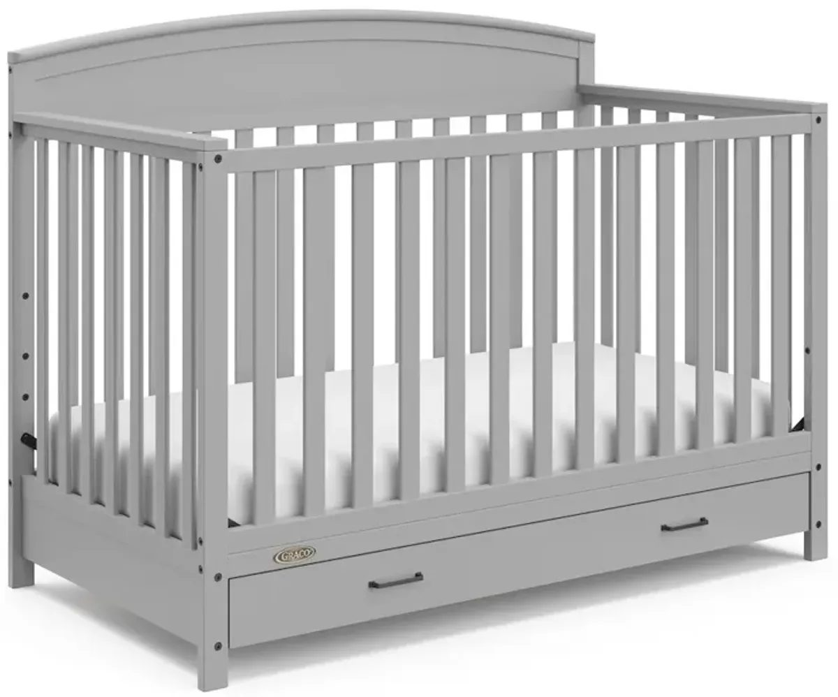 Graco Benton 5-in-1 Convertible Crib with Drawer (Pebble Gray)