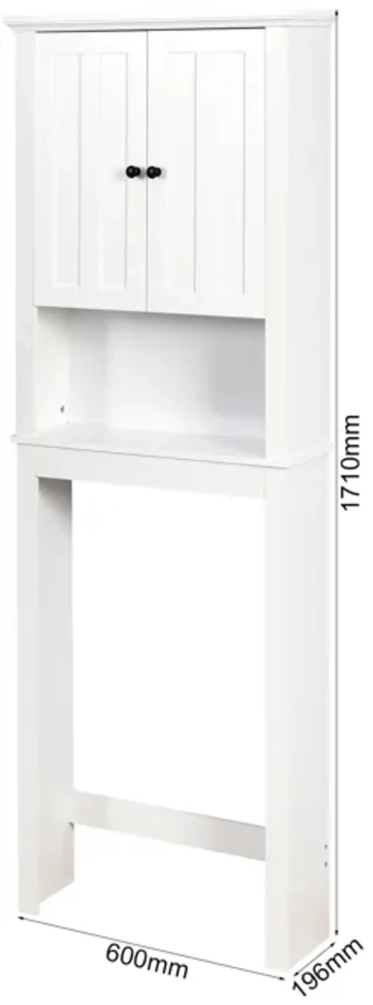 Hivvago Wooden Over the Toilet Space Saver Storage with Adjustable Shelf in