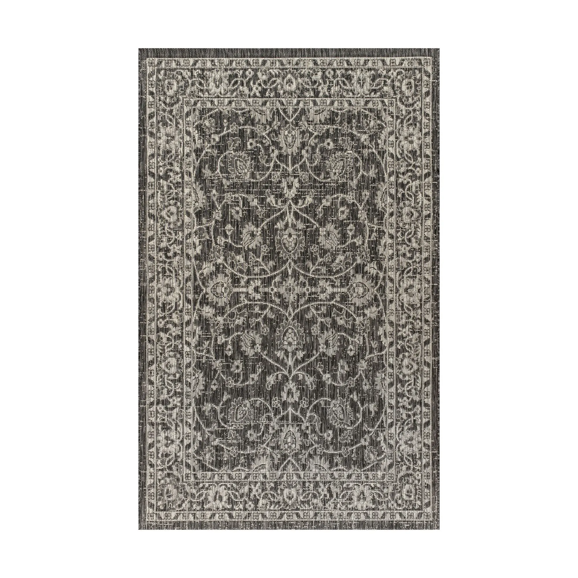 Palazzo Vine and Border Textured Weave Indoor/Outdoor Area Rug