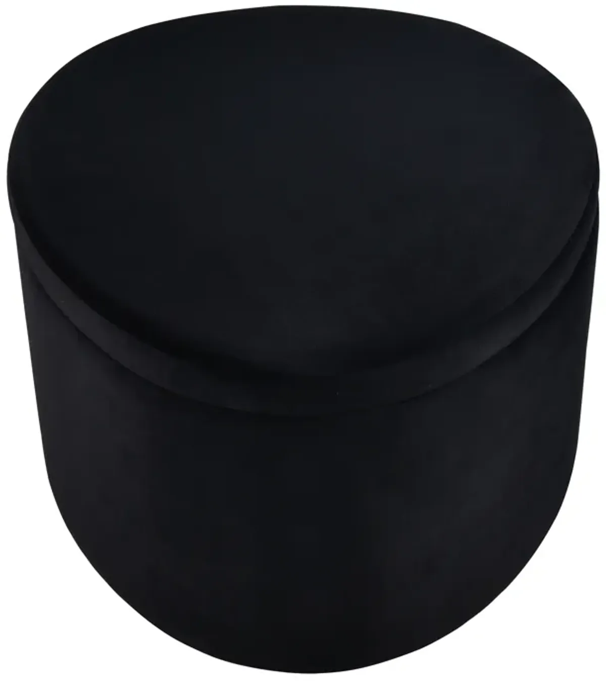 Linder Black Ottoman