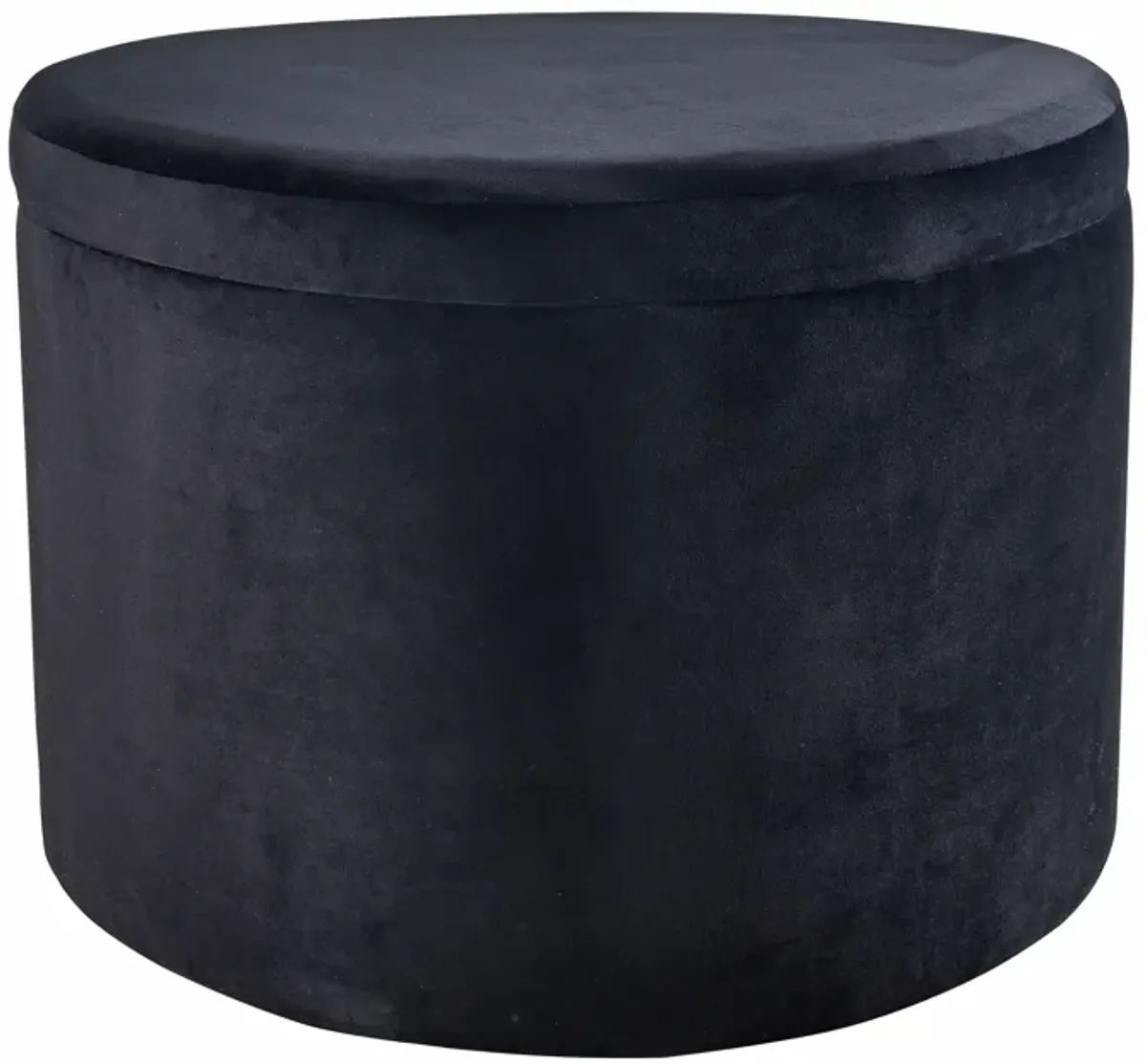 Linder Black Ottoman