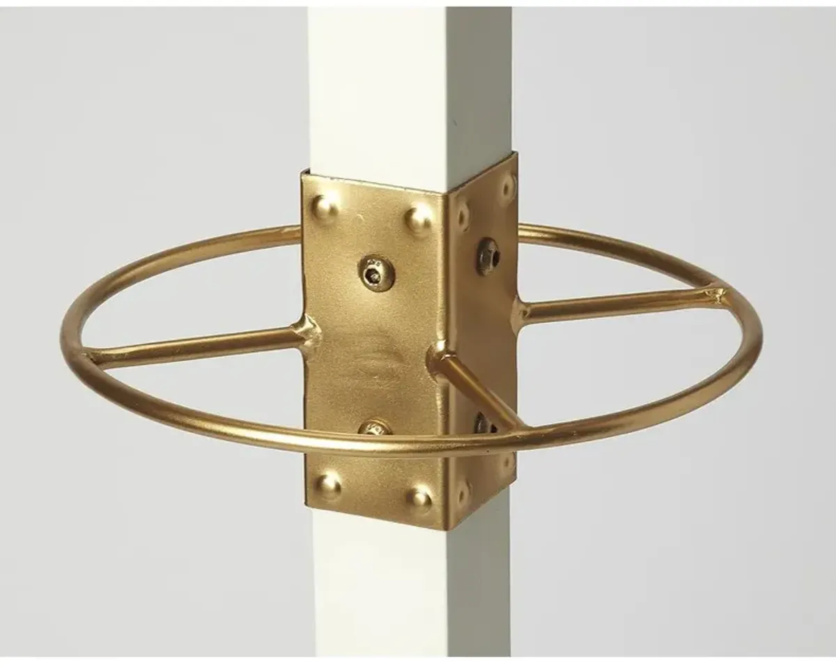 Elegant Rustic White and Gold Coat Rack, Belen Kox