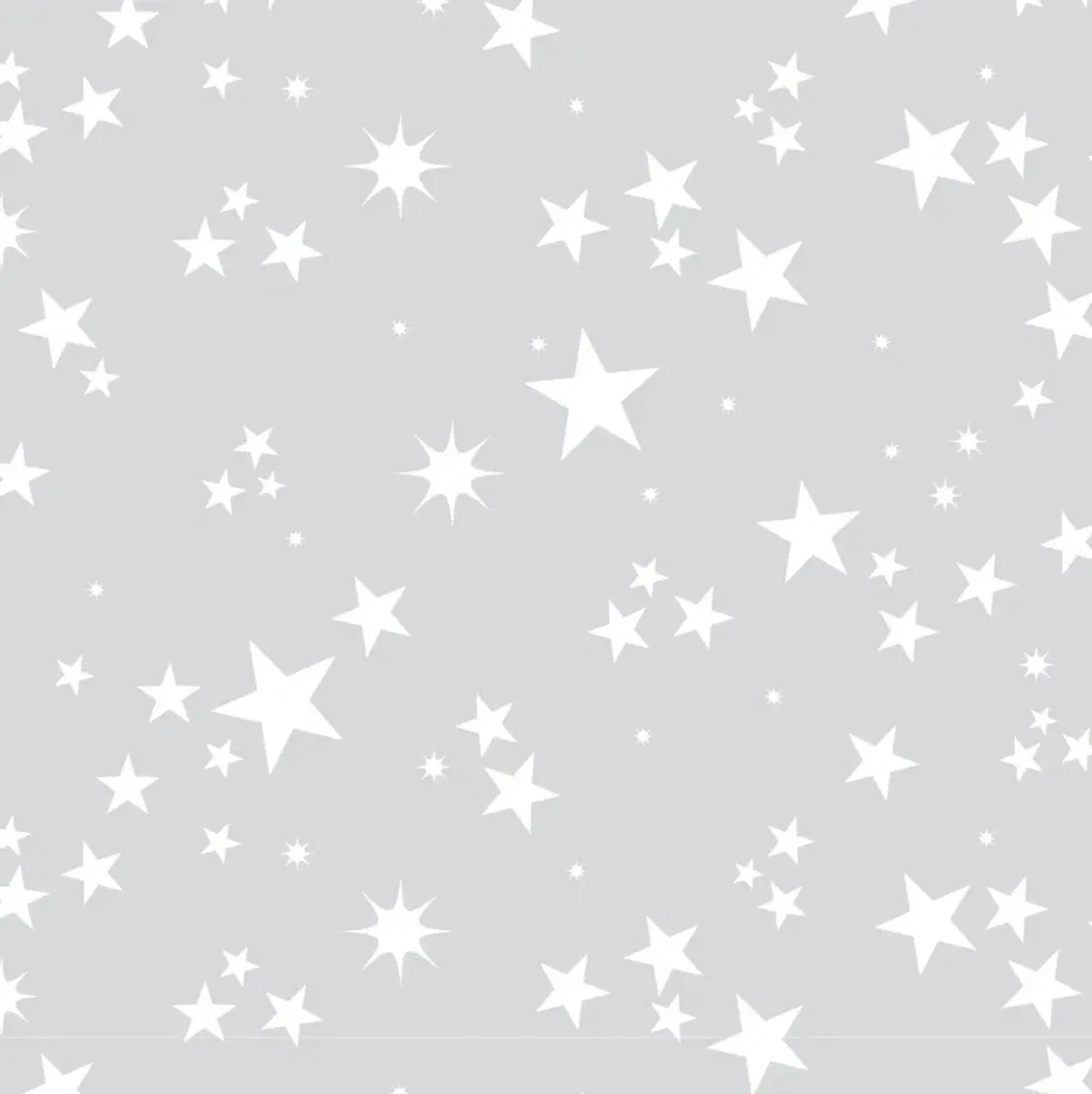 Lambs & Ivy Milky Way Gray/White Stars 100% Cotton Baby Fitted Crib Sheet