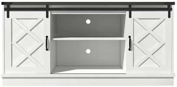 Mondawe Farmhouse 58 Inch TV Stand,Living Room Wooden Media TV Console