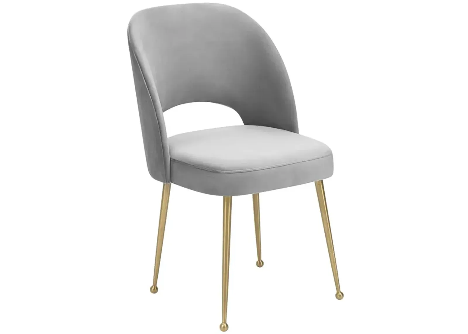 Belen Kox Chic Light Grey Velvet Chair, Belen Kox