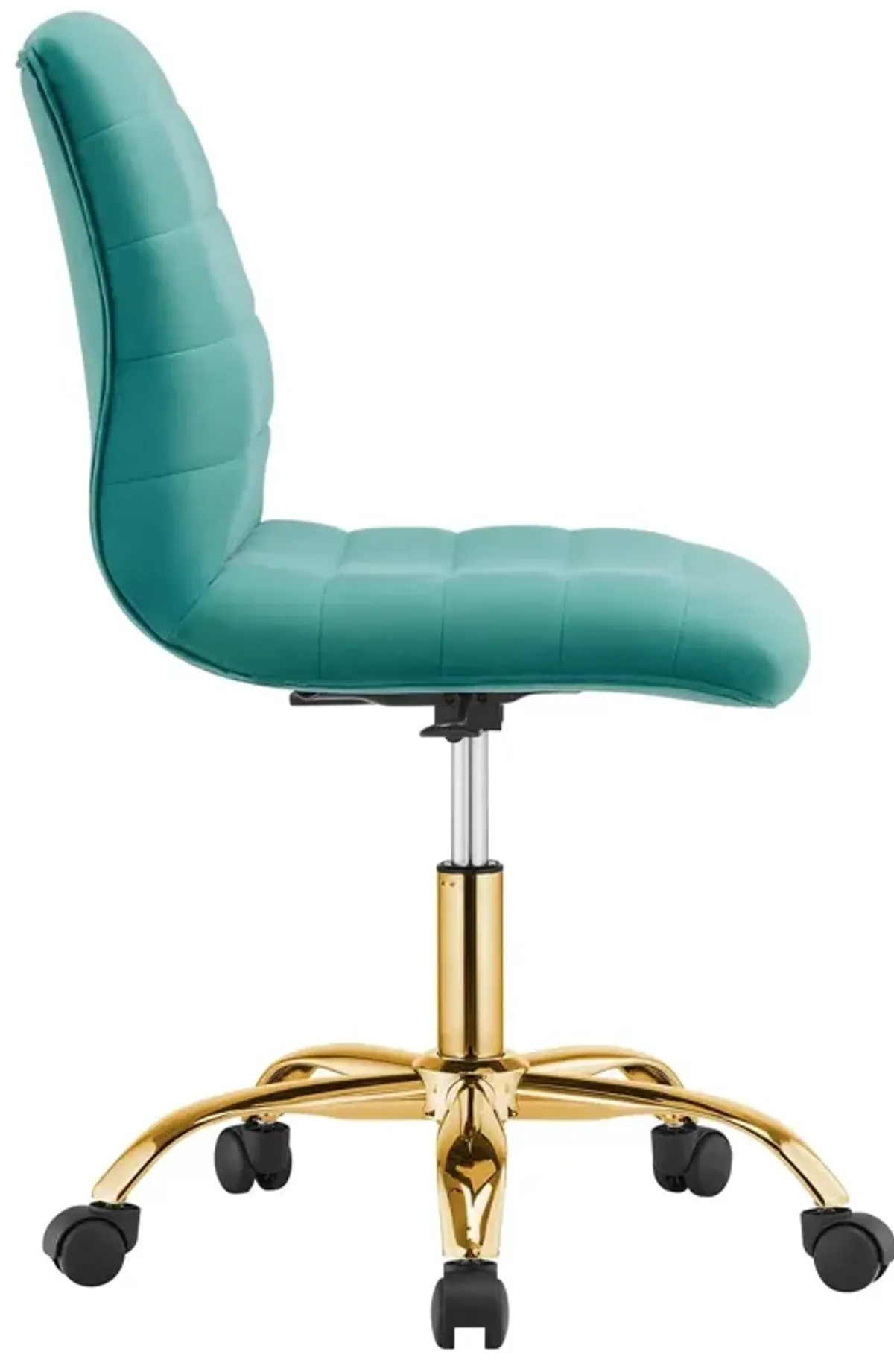 Modway Ripple Home Office Desks and Chairs, Gold Teal