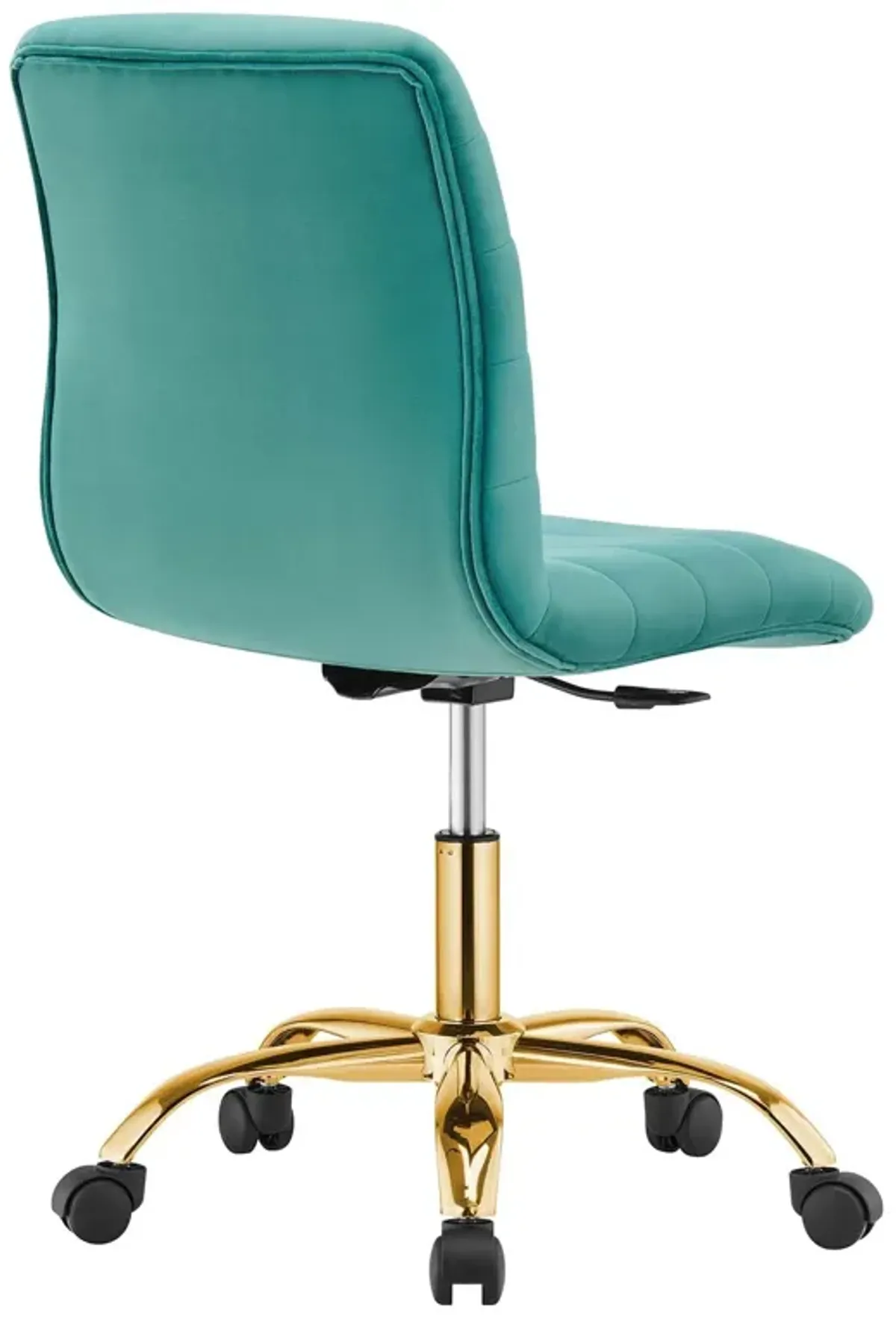 Modway Ripple Home Office Desks and Chairs, Gold Teal