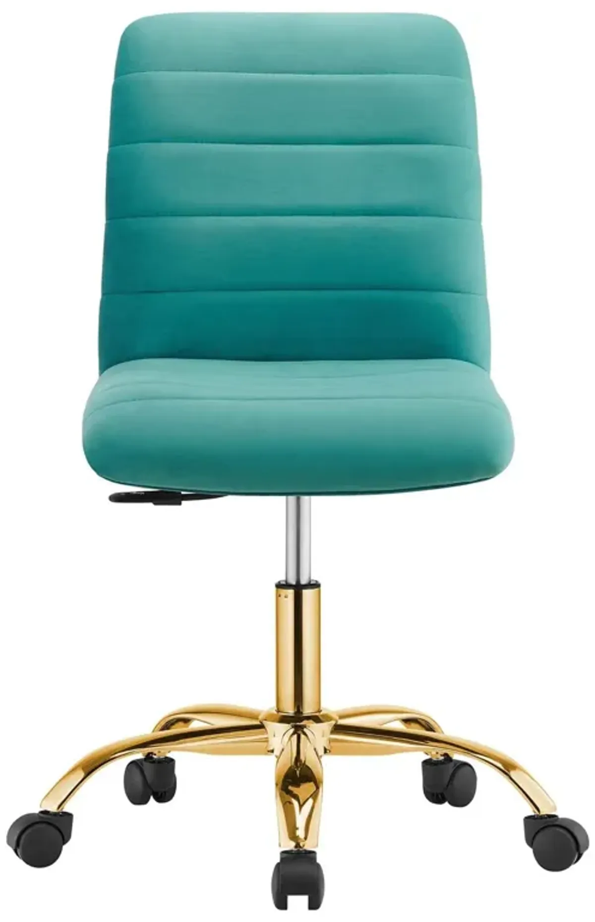 Modway Ripple Home Office Desks and Chairs, Gold Teal