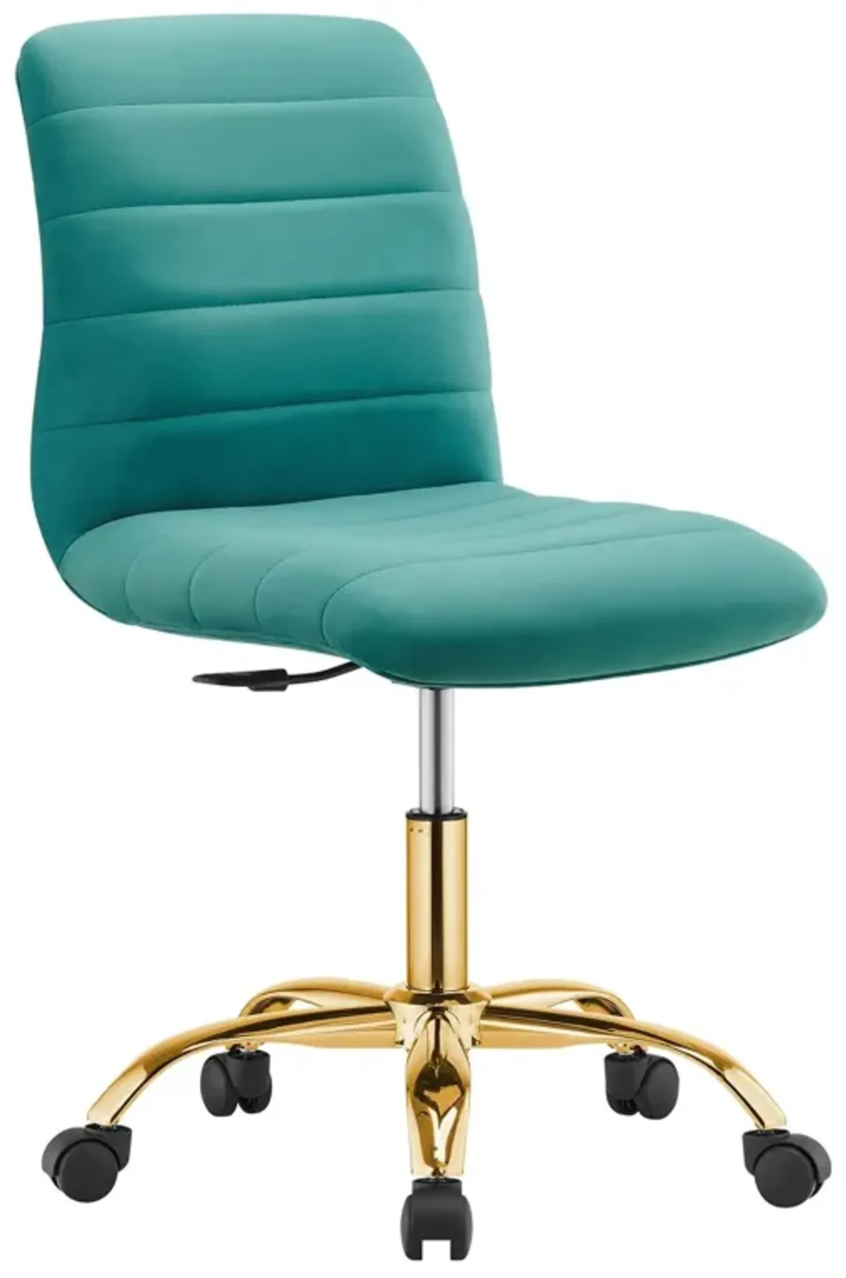 Modway Ripple Home Office Desks and Chairs, Gold Teal