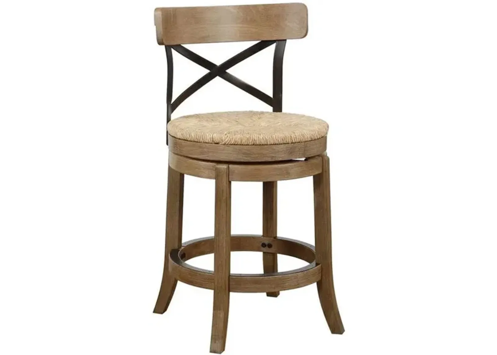 Boraam Myrtle Swivel Counter Stool - Wheat Wire-Brush