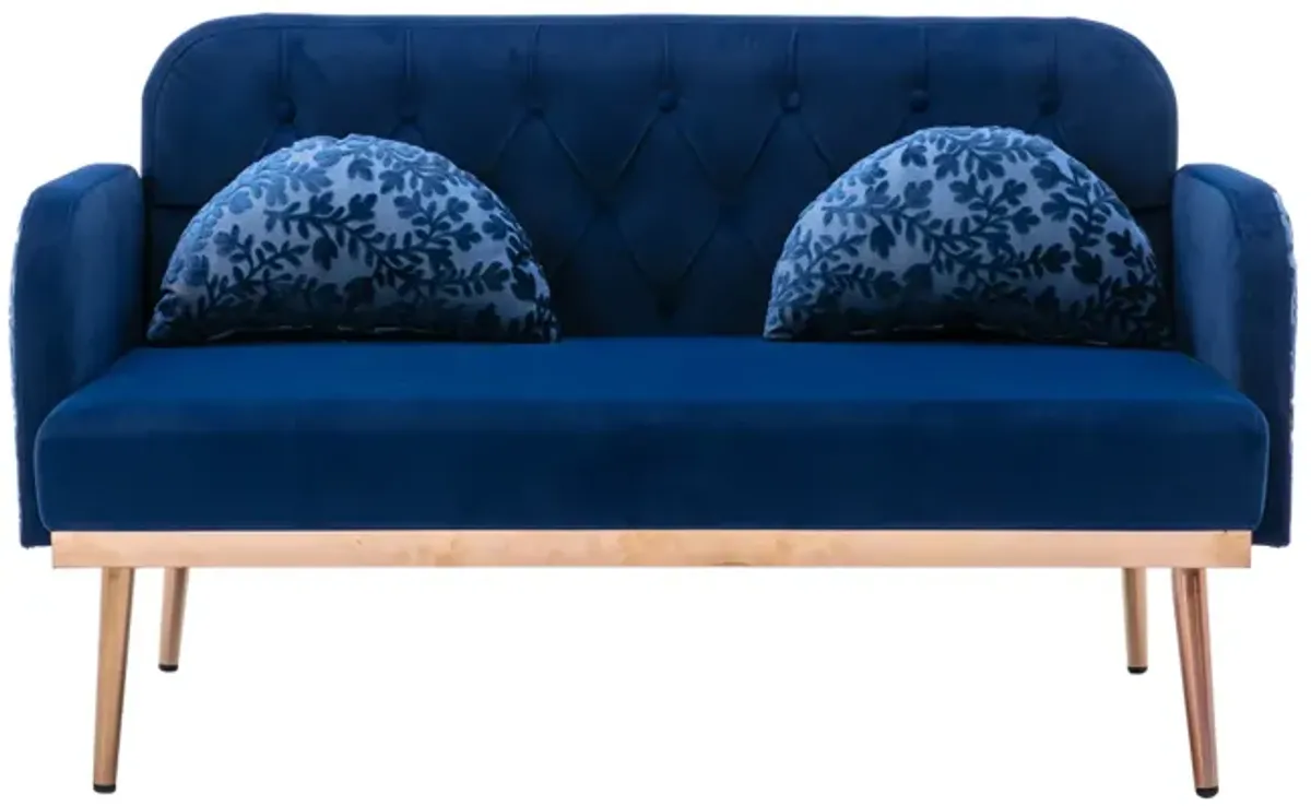 Velvet Sofa, Accent Sofa .Loveseat Sofa With Metal Feet