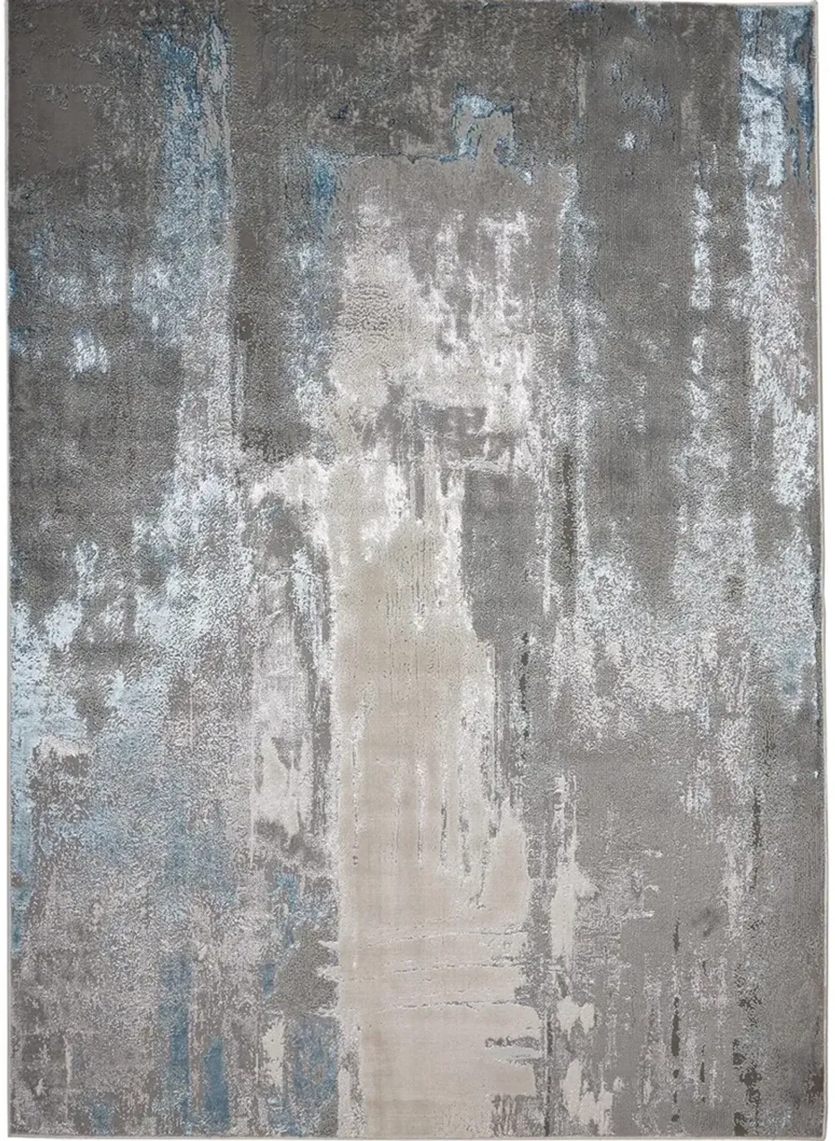 Azure 3406F Gray/Ivory/Blue 1'8" x 2'10" Rug