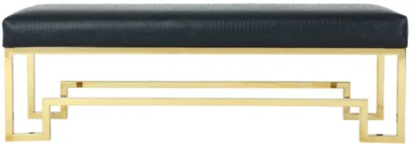 Pangea Home Z-Gold Laurence Bench Pu Blk Gator