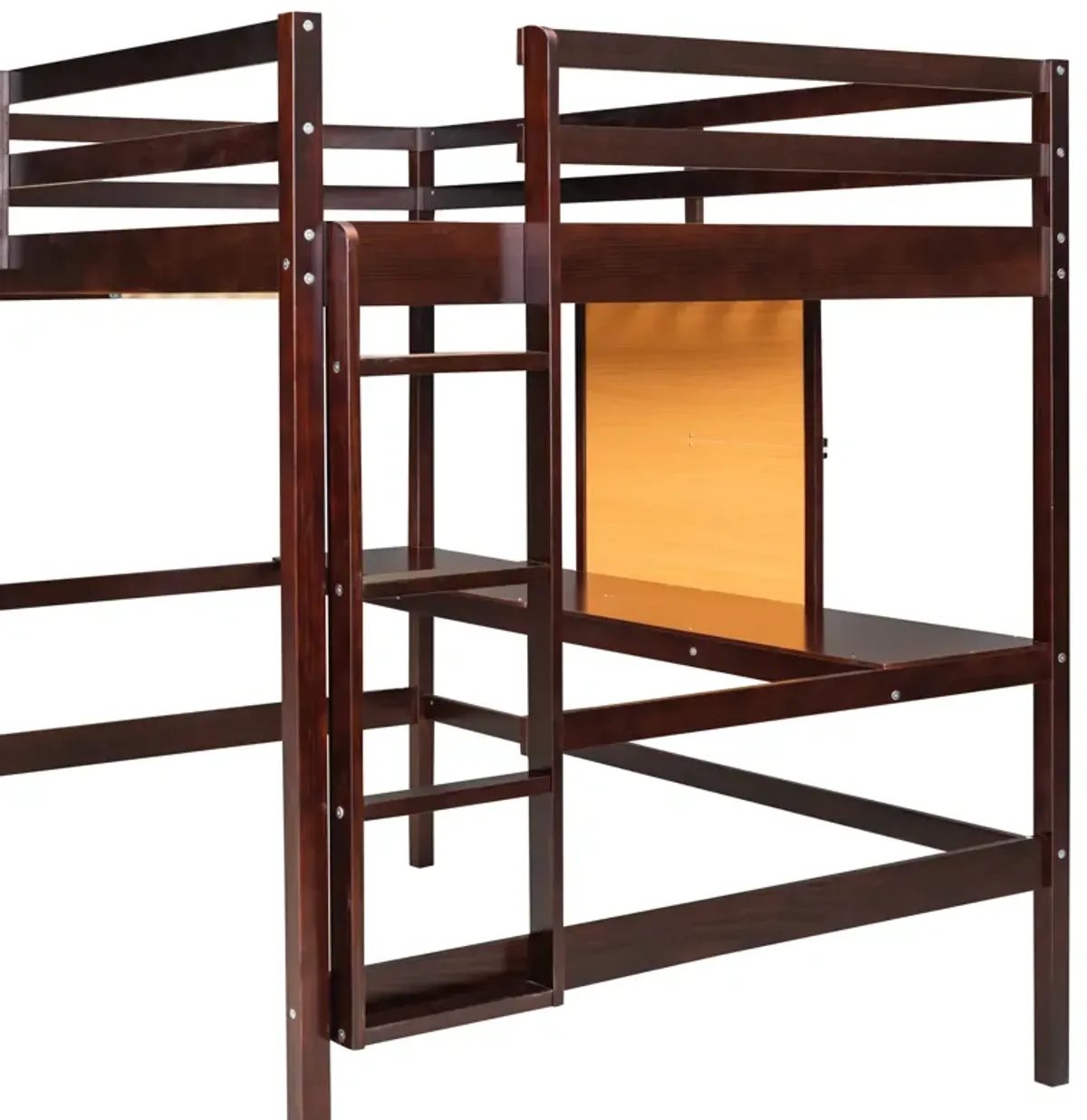 Merax Modern  Wooden Loft Bed with Desk