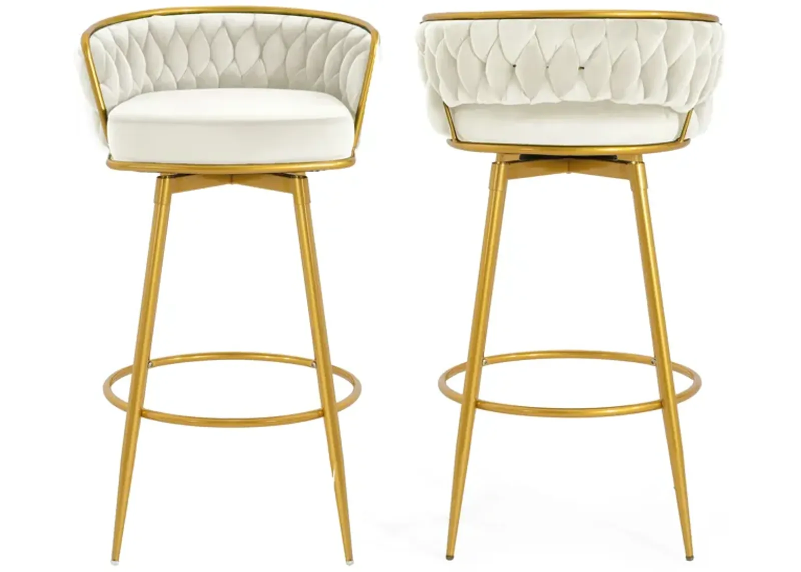 Merax Swivel Counter Height Bar Stools Set of 2