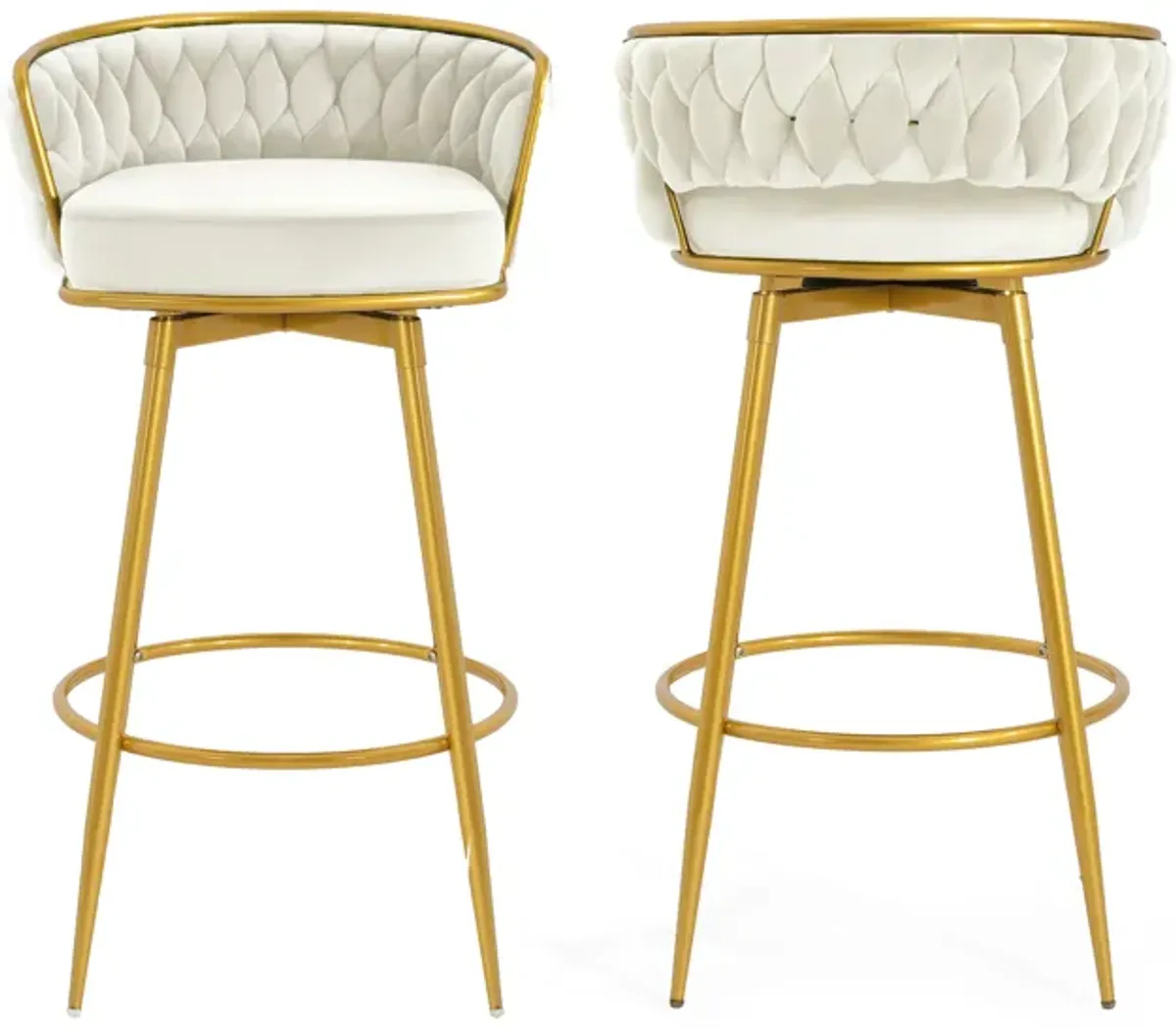 Merax Swivel Counter Height Bar Stools Set of 2