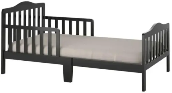 Hivvago Classic Design Kids Wood Toddler Bed Frame with Two Side Safety Guardrails