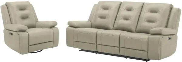 Parker Living Caldwell - Tahoe Fog Power Reclining Sofa and Recliner