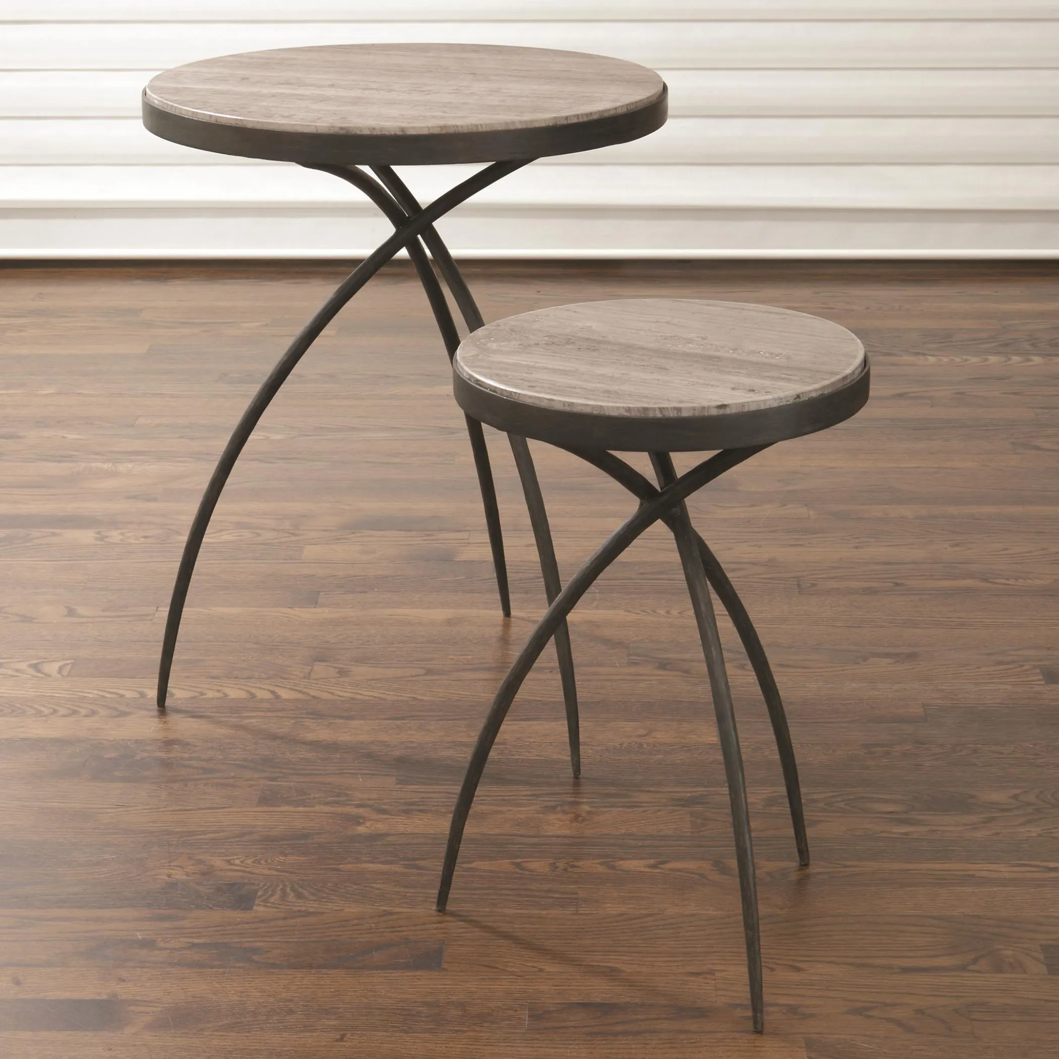 Tripod Table with Grey Marble Top- Small