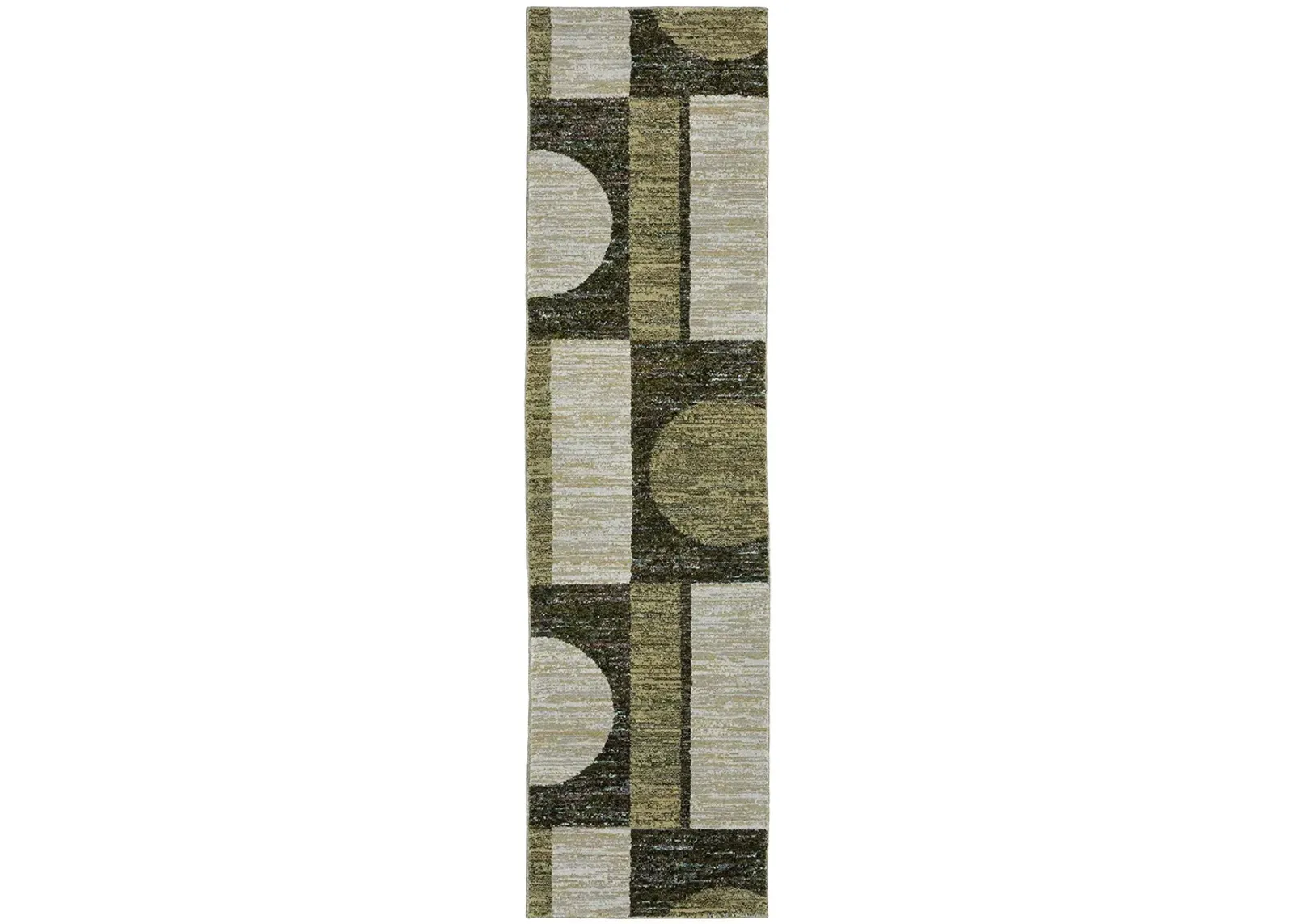 Strada 2'3" x 8' Green Rug