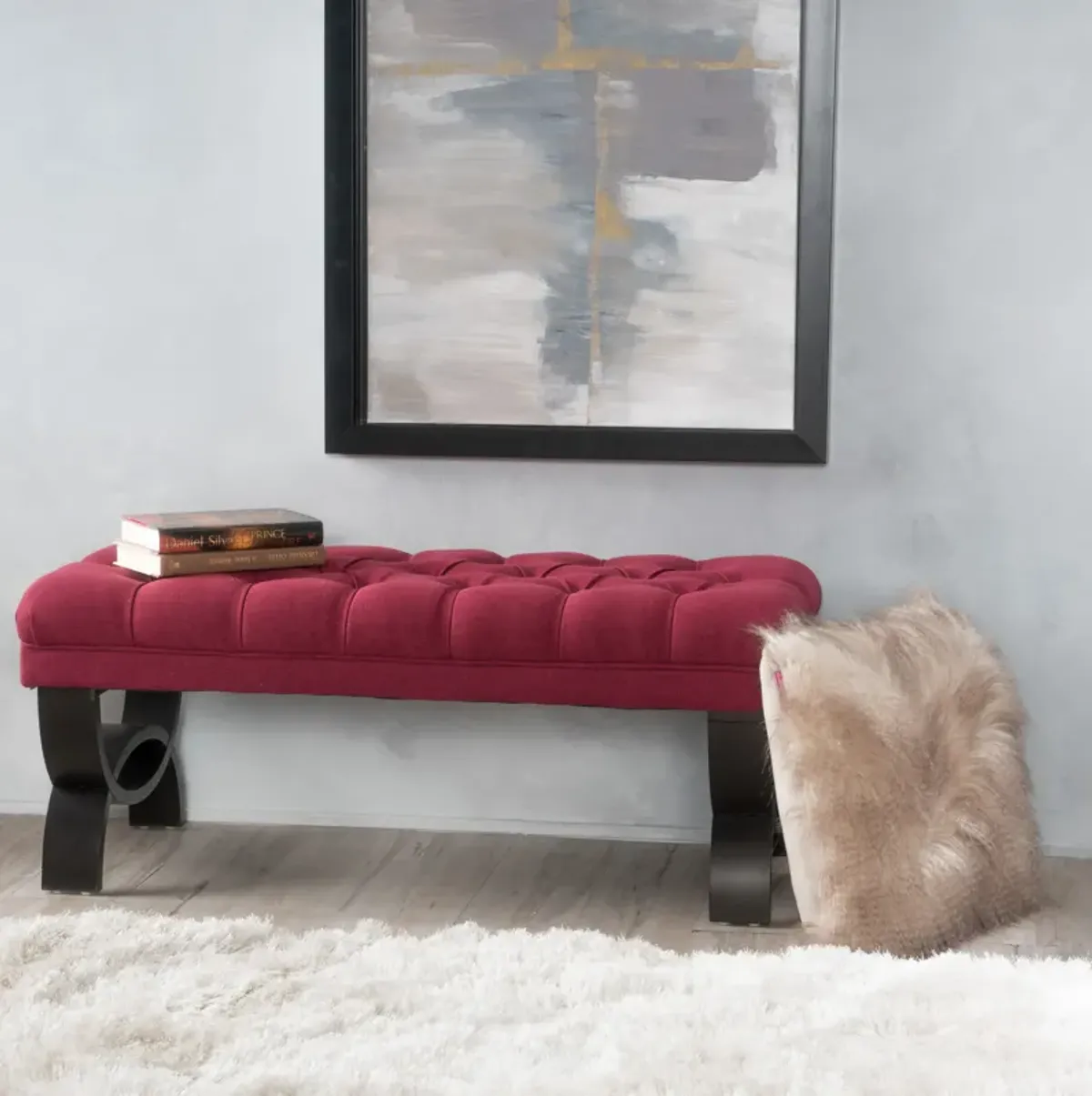 Merax Button Tufted Ottoman Bench