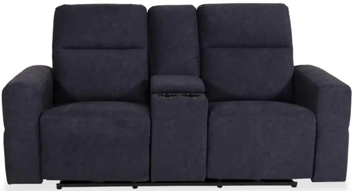 Denim Power Loveseat