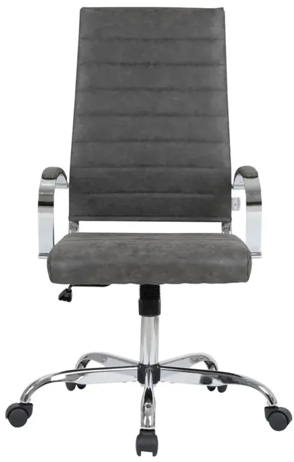 LeisureMod Benmar High-Back Leather Office Chair