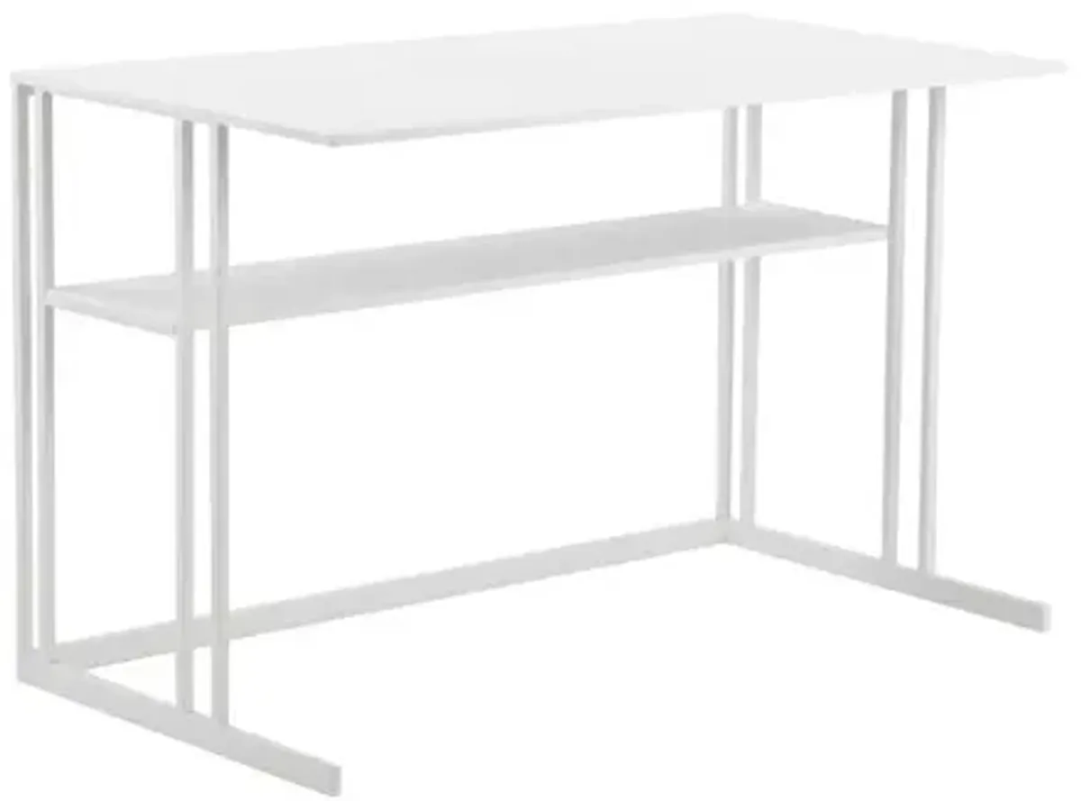 Pangea Home Miley Desk Metal White