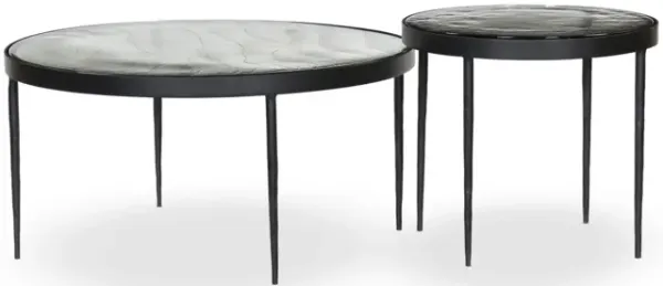 Yoko Clear Cast Glass Nesting Tables
